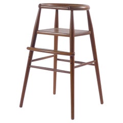 Tabouret haut en teck danois moderne du milieu du siècle dernier de Nanna Ditzel, avec étiquette, années 1960