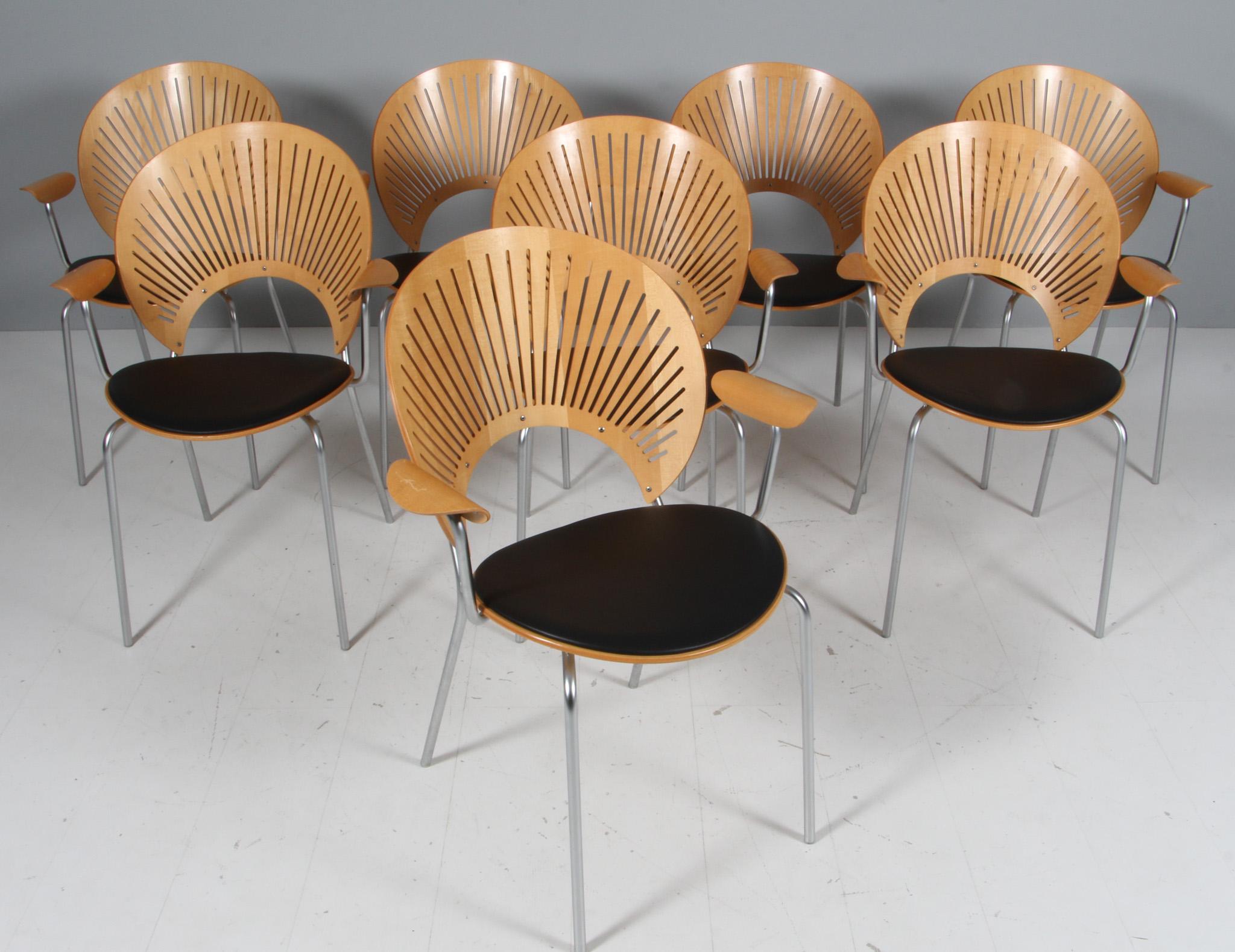 Nanna Ditzel Trinidad is one of Nanna Ditzel's greatest successes. Designed in 1993, it has long since achieved the status of modern Classic. The distinctive chair takes its name from Trinidad, whose traditional fretwork techniques inspired Ditzel.