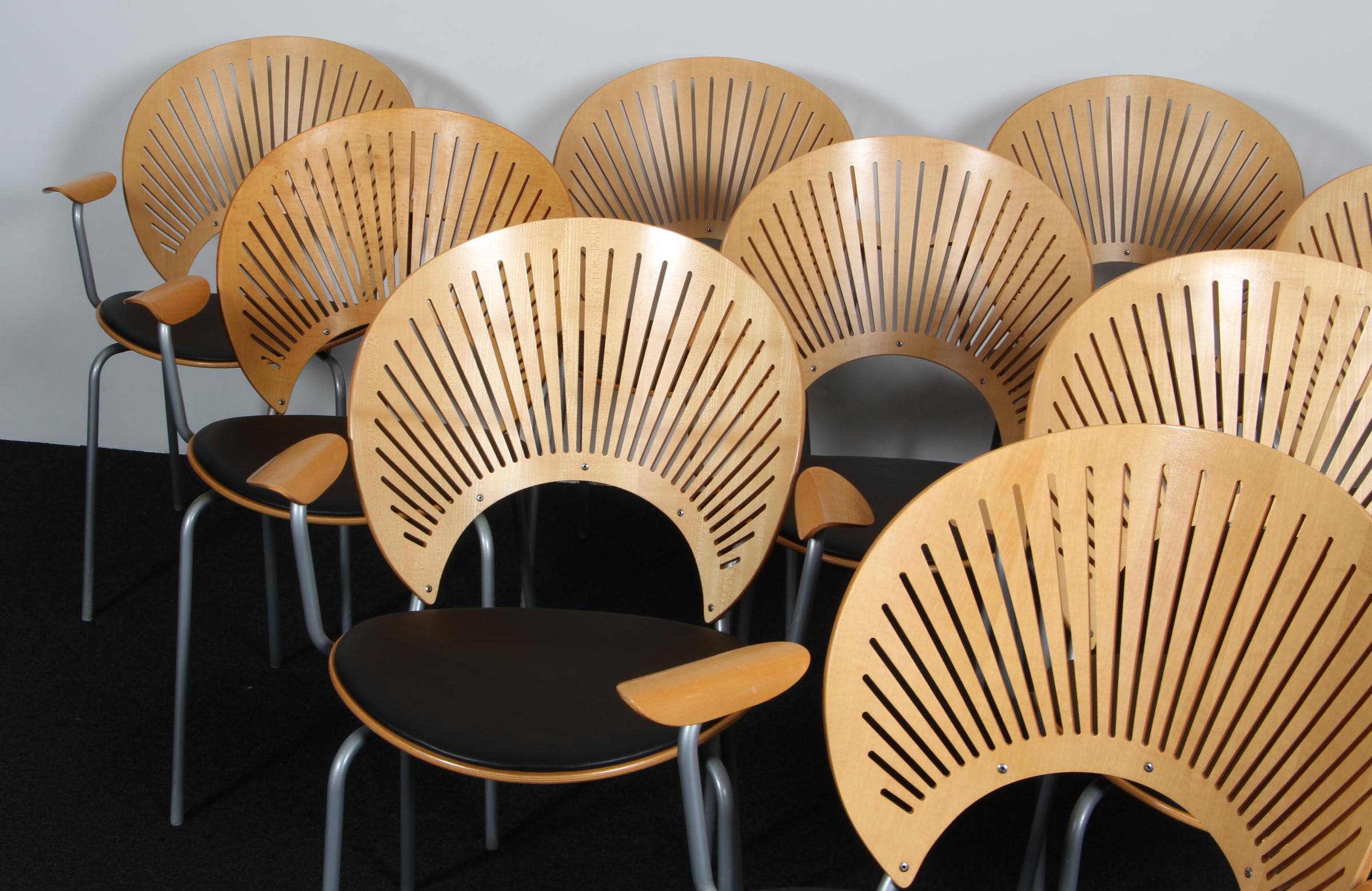 Nanna Ditzel Trinidad Armchairs (Leder) im Angebot