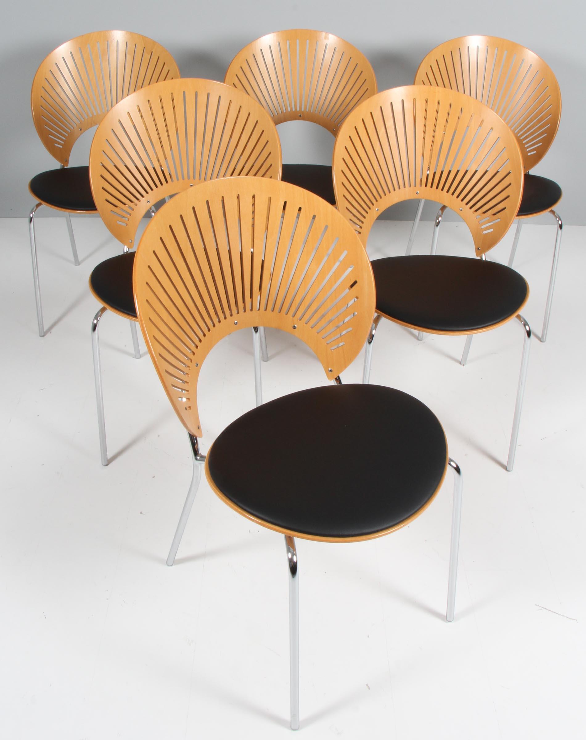 Nanna Ditzel Trinidad is one of Nanna Ditzel's greatest successes. Designed in 1993, it has long since achieved the status of modern Classic. The distinctive chair takes its name from Trinidad, whose traditional fretwork techniques inspired Ditzel.