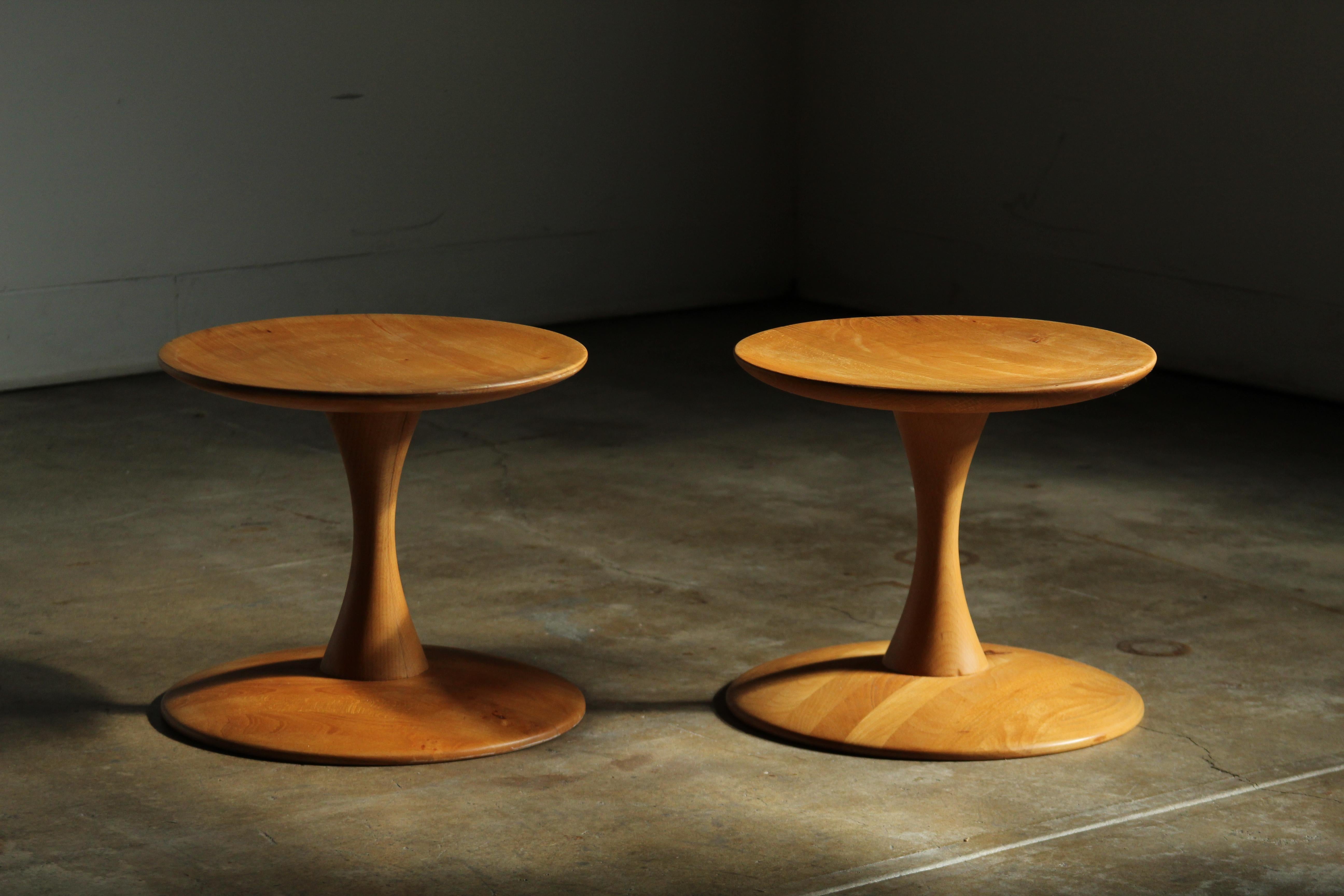 Milieu du XXe siècle Tabourets Trisse de Nanna Ditzel avec coussins en peau de mouton pour Poul Kold Mobler, années 1960 en vente