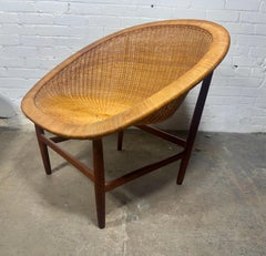 Nanna Ditzel Wicker Basket Chair for Ludvig Pontoppidan