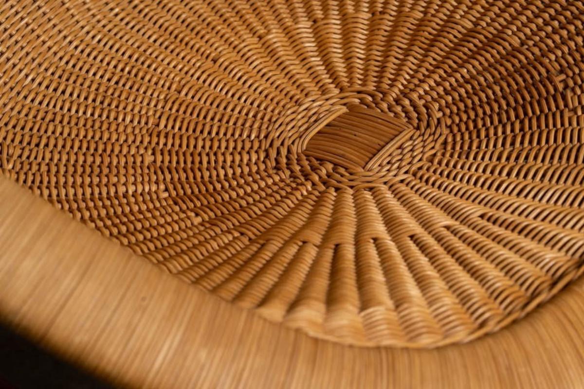 Mid-Century Modern Nanna Ditzel Wicker Basket Chair for Ludvig Pontoppidan For Sale