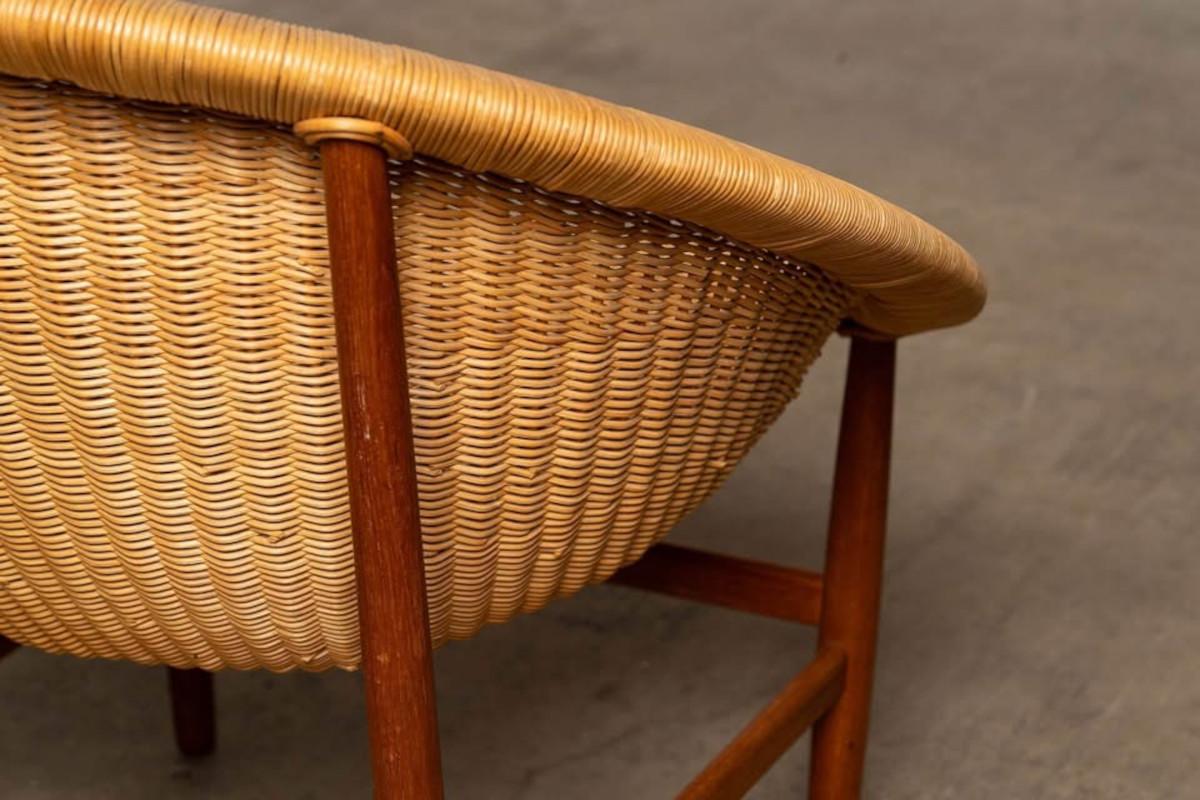 Nanna Ditzel Wicker Basket Chair for Ludvig Pontoppidan For Sale 2