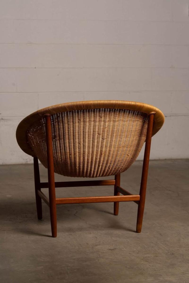 Nanna Ditzel Wicker Basket Chair for Ludvig Pontoppidan For Sale 3