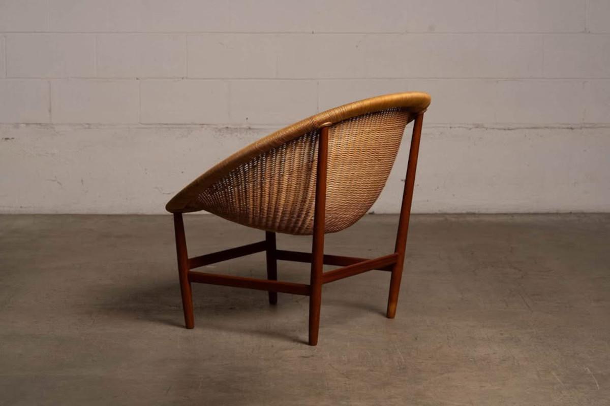 Nanna Ditzel Wicker Basket Chair for Ludvig Pontoppidan For Sale 4
