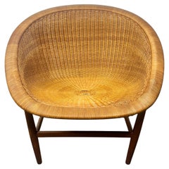 Nanna Ditzel Wicker Basket Chair for Ludvig Pontoppidan