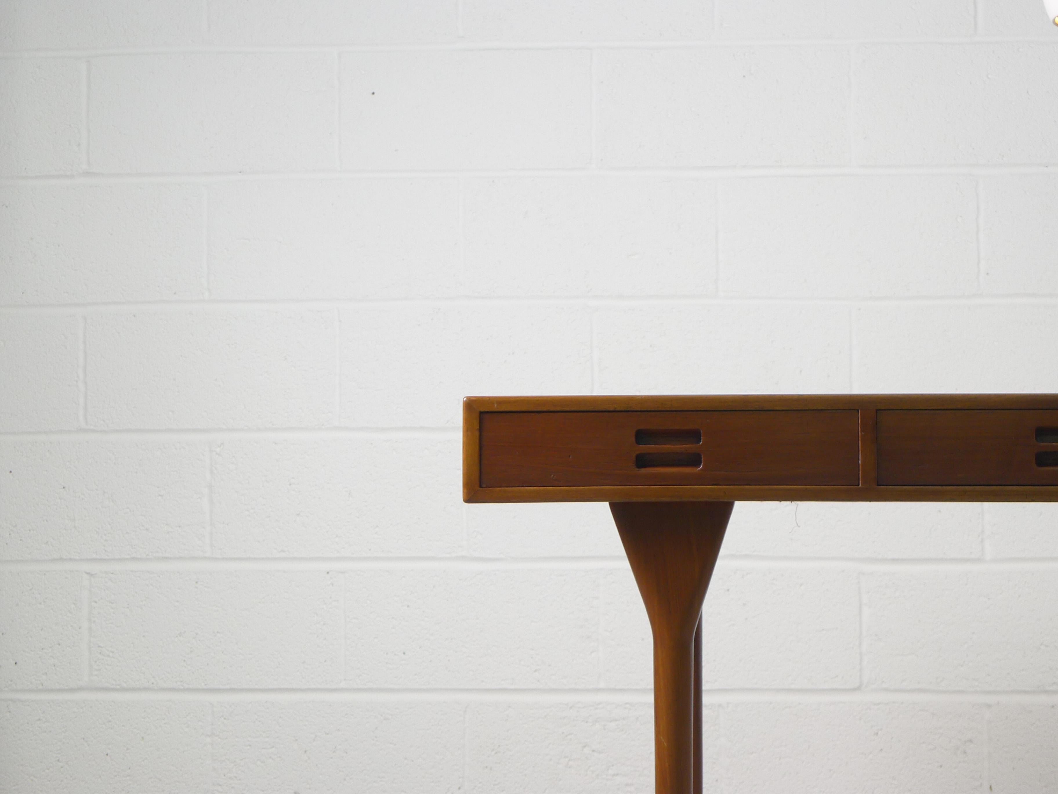 Mid-Century Modern Nanna & Jorgen Ditzel, Teak 4 Drawer Desk for Soren Willardsen, Denmark, 1958