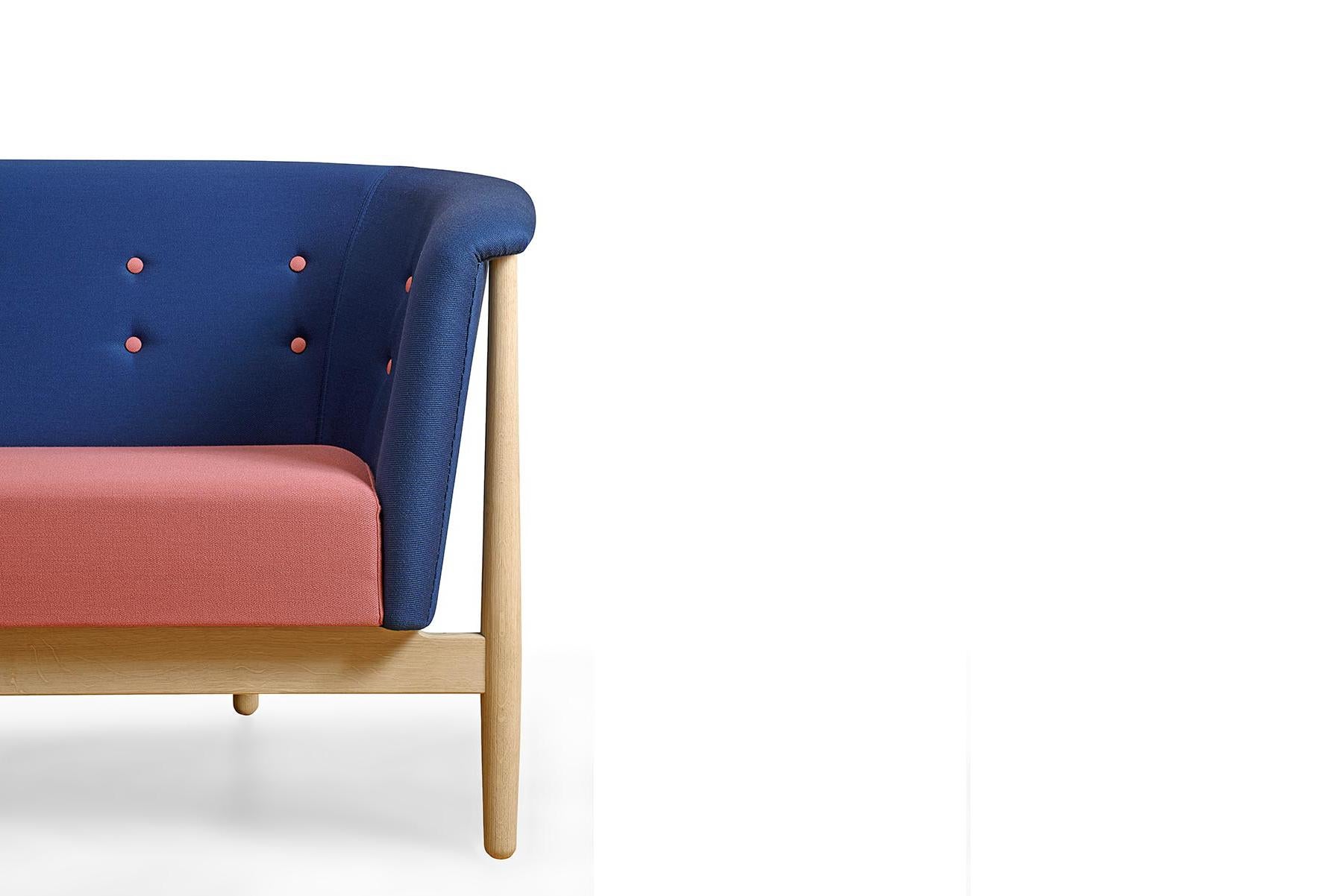 Mid-Century Modern Nanna & Jorgen Ditzel Vita 3-Seat Sofa, Stained Oak For Sale