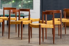 Nanna & Jørgen Ditzel - Set of 8 Dining Chairs Teak & Cane, Denmark 1955