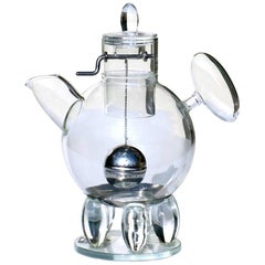 "Nanna" Michael Graves by Leonardo 1996 Post modern Design Glass Teapot