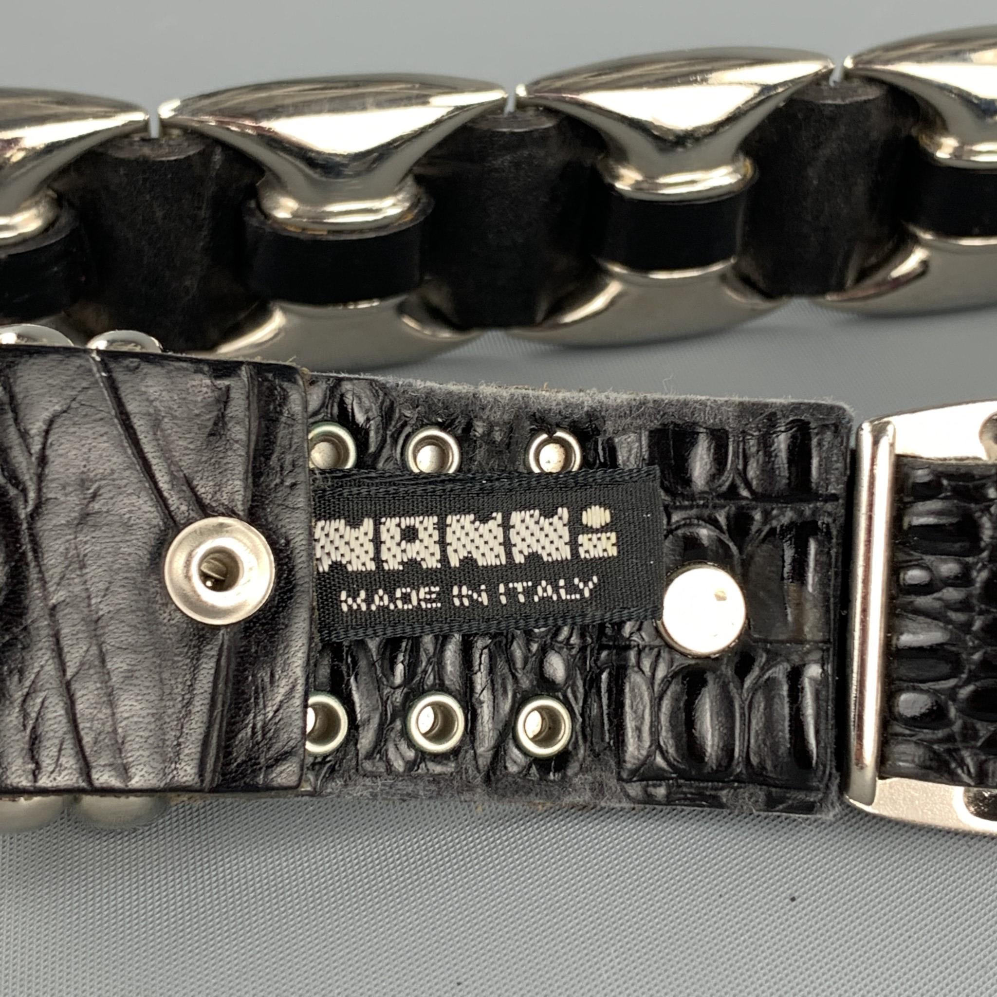 nanni black leather belt
