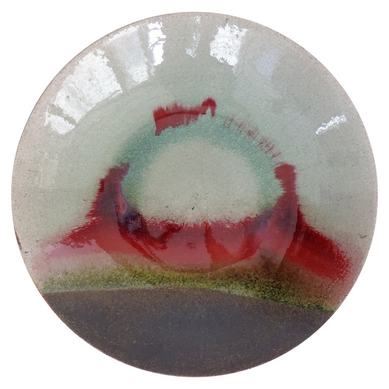 Nanni Valentini Large Ceramic Wall Plate For Ceramica Arcore Italy 1960s At 1stdibs