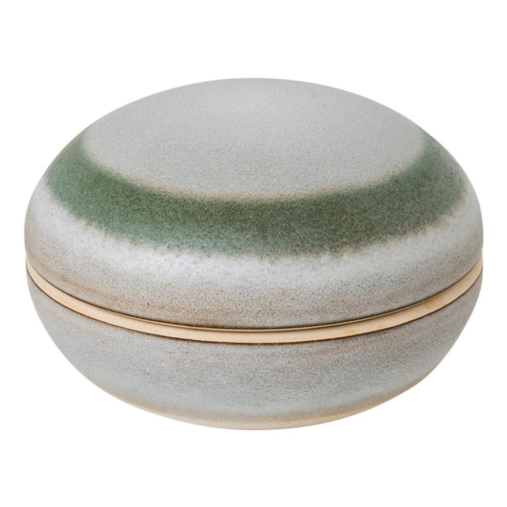 Nanni Valentini Large Midcentury Stoneware Lidded Container for Ceramica Arcore For Sale