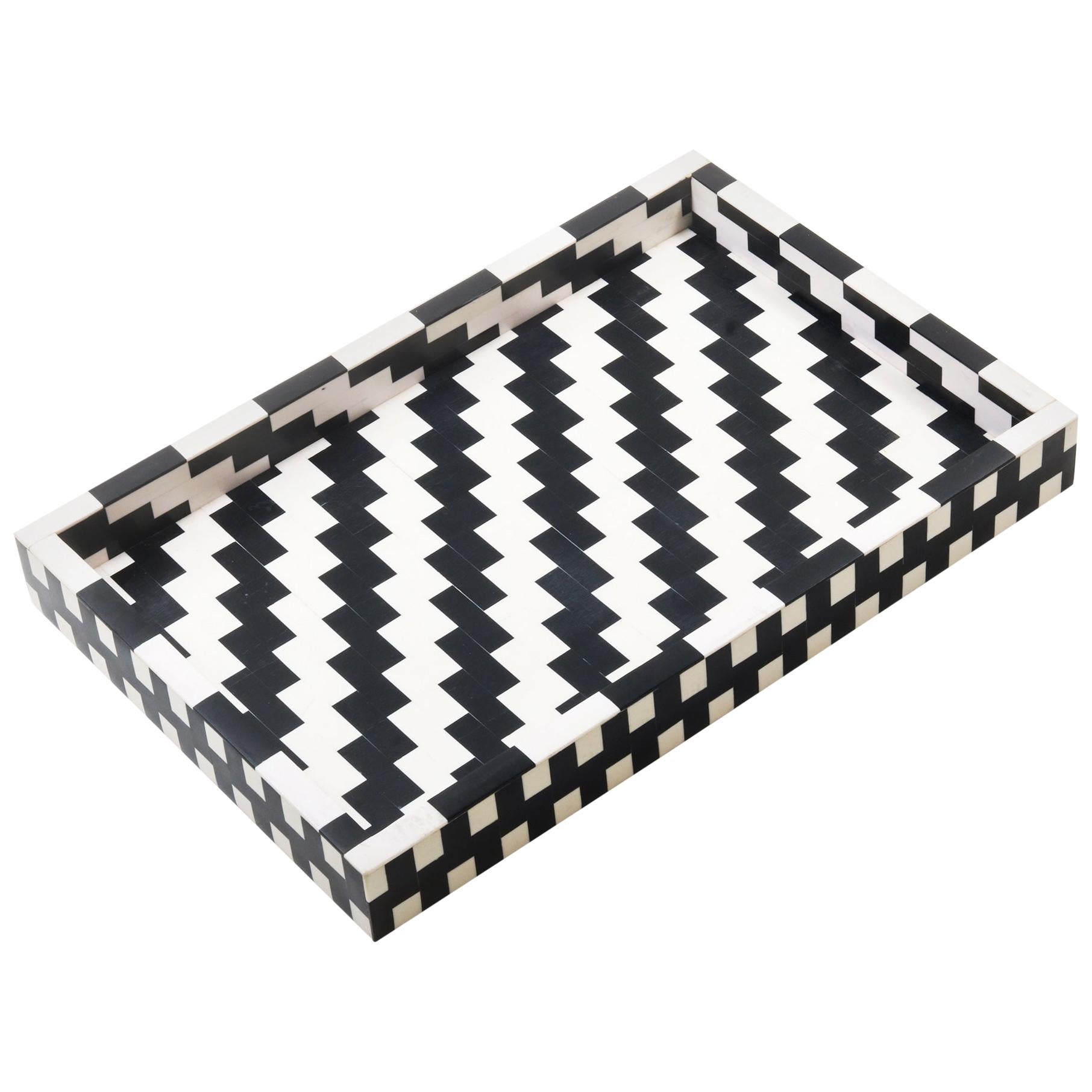 Nannie Tray in White and Black by CuratedKravet