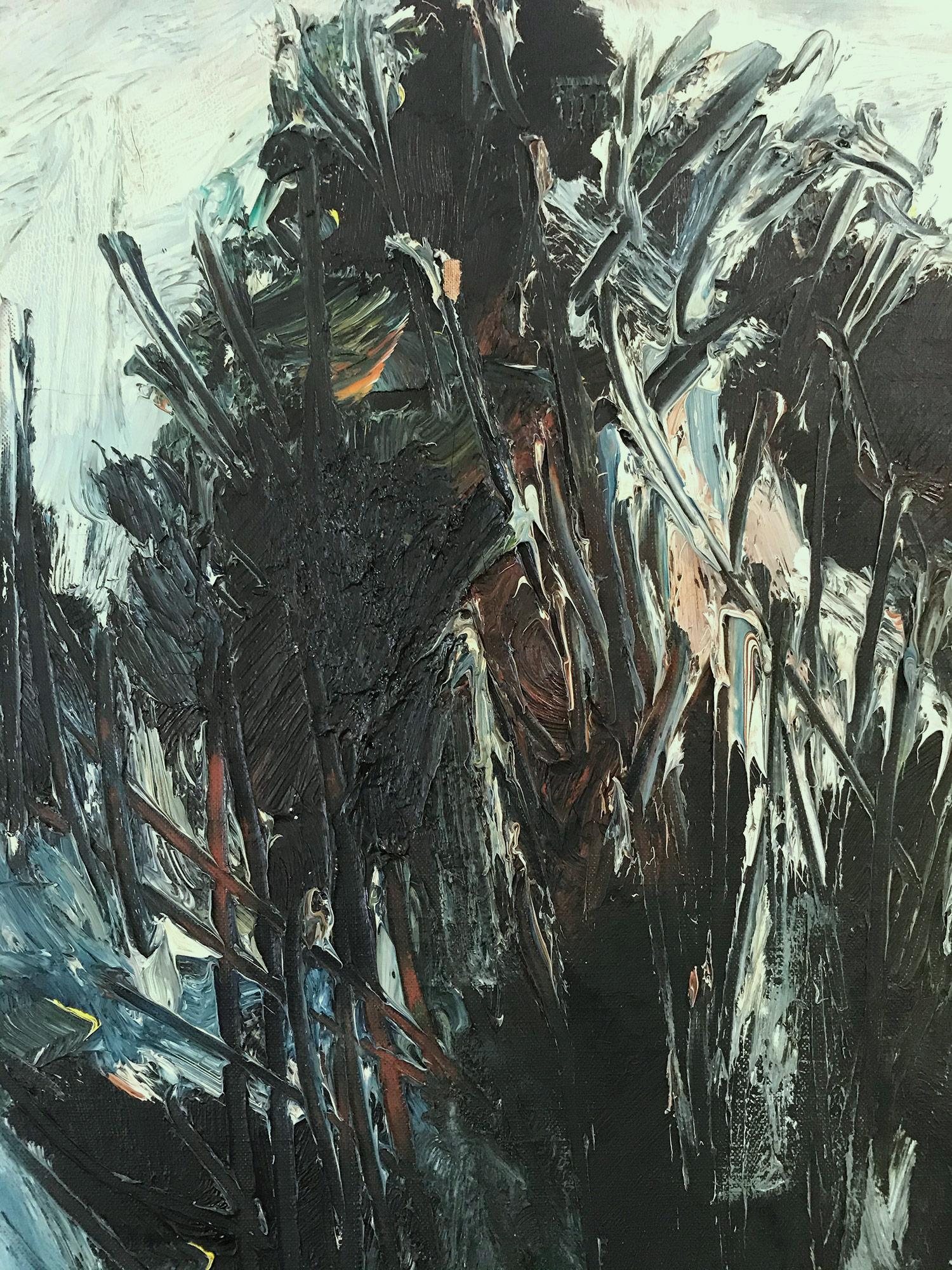 Esta pieza es un magnífico ejemplo pertinente de las obras de mediados de siglo de Nannot de Groot, de la plenitud de su carrera, con un grueso uso de la pintura al óleo impasto y pinceladas gestuales en toda la obra. En 1957 fue un año de