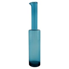 Nanny Still for Riihimäen Lasi, Vase / Bottle in Blue Art Glass