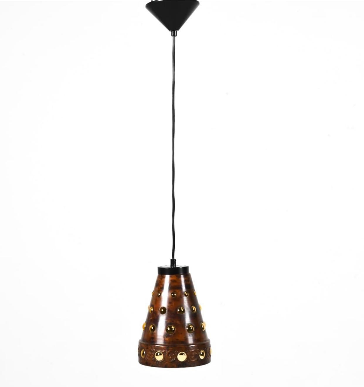 Nanny Still for RAAK, Pair of Copper and Glass Pendant Lights For Sale 5