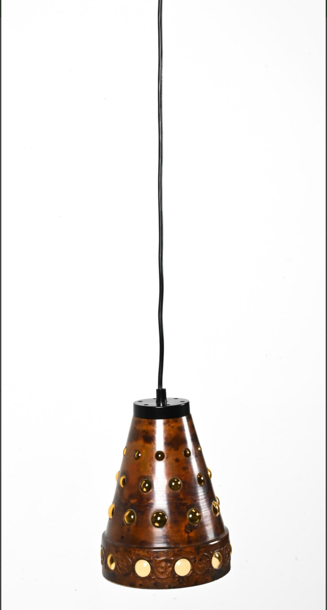 Nanny Still for RAAK, Pair of Copper and Glass Pendant Lights For Sale 7