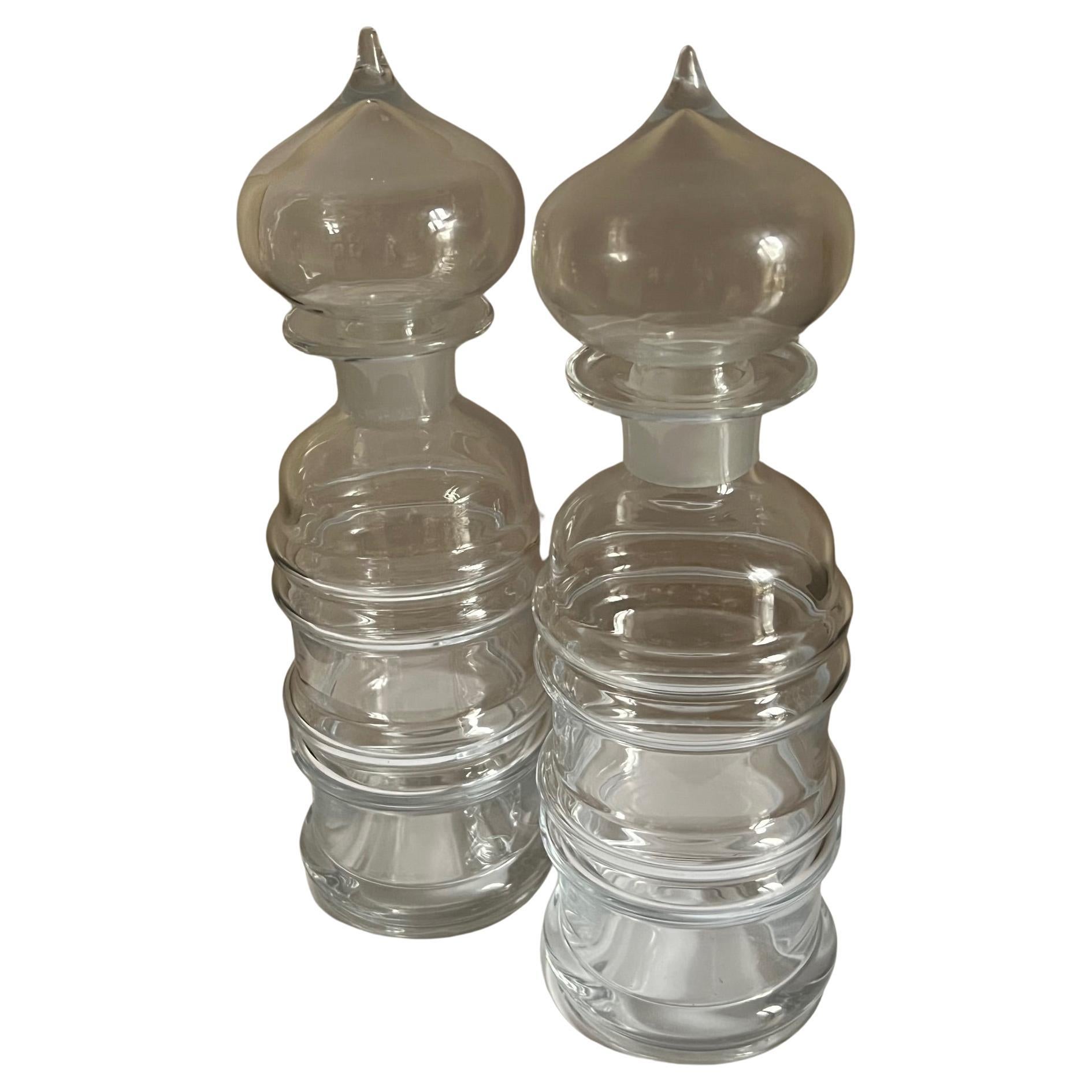 Nanny Still for Riihimaen Lasi Decanters- Set of 2 For Sale