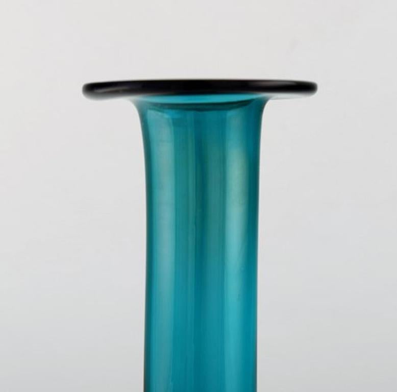 Scandinavian Modern Nanny Still for Riihimäen Lasi, Finnish Art Glass Decoration Bottle Vase