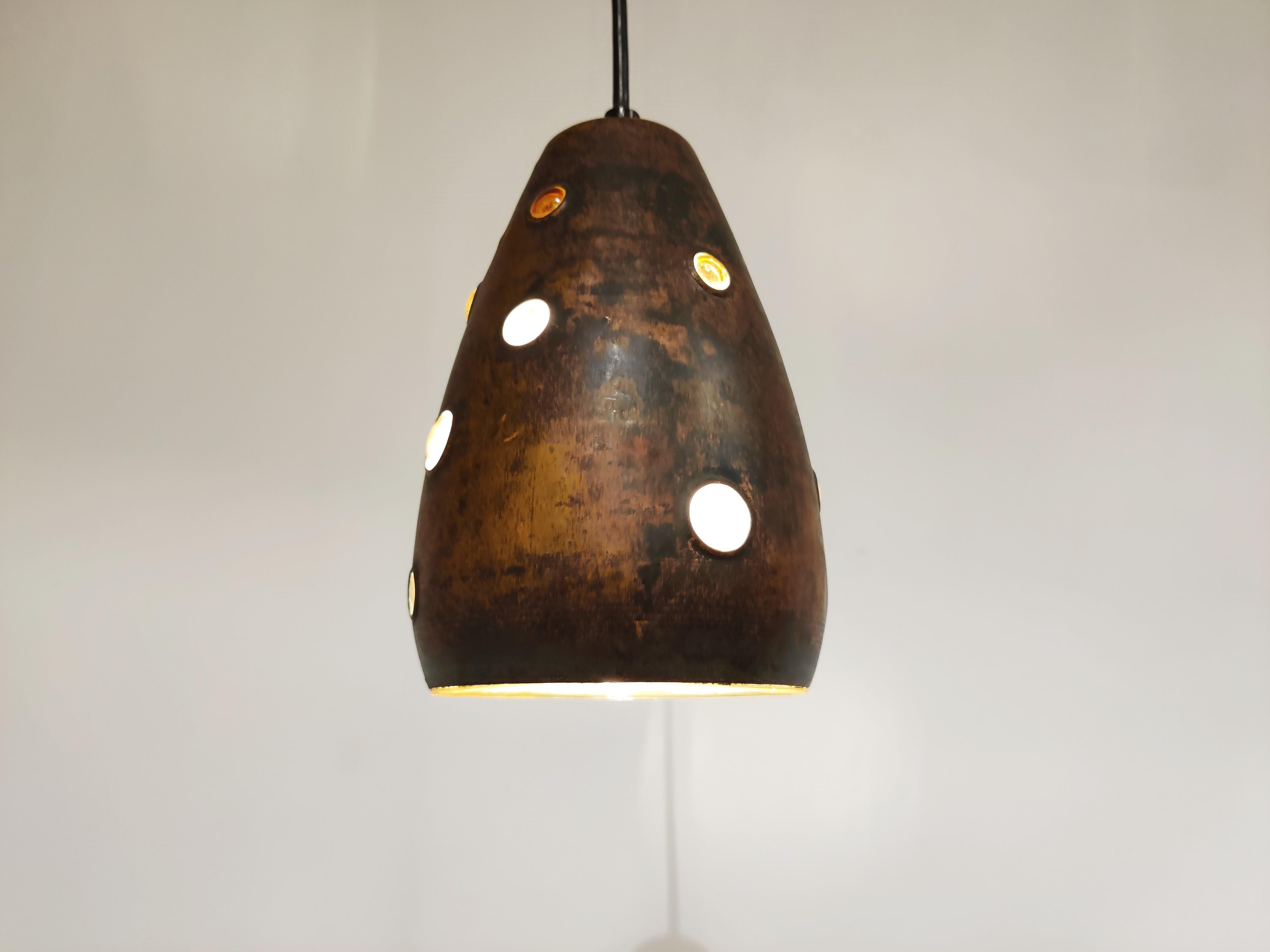 Peil and Putzler glass pendant lights, 1960s  In Excellent Condition In HEVERLEE, BE