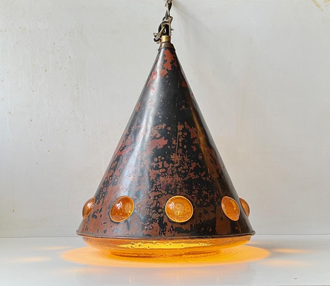 Nanny Still-Mckinney Conical Brutalist Ceiling Pendant Lamp, 1960s 3