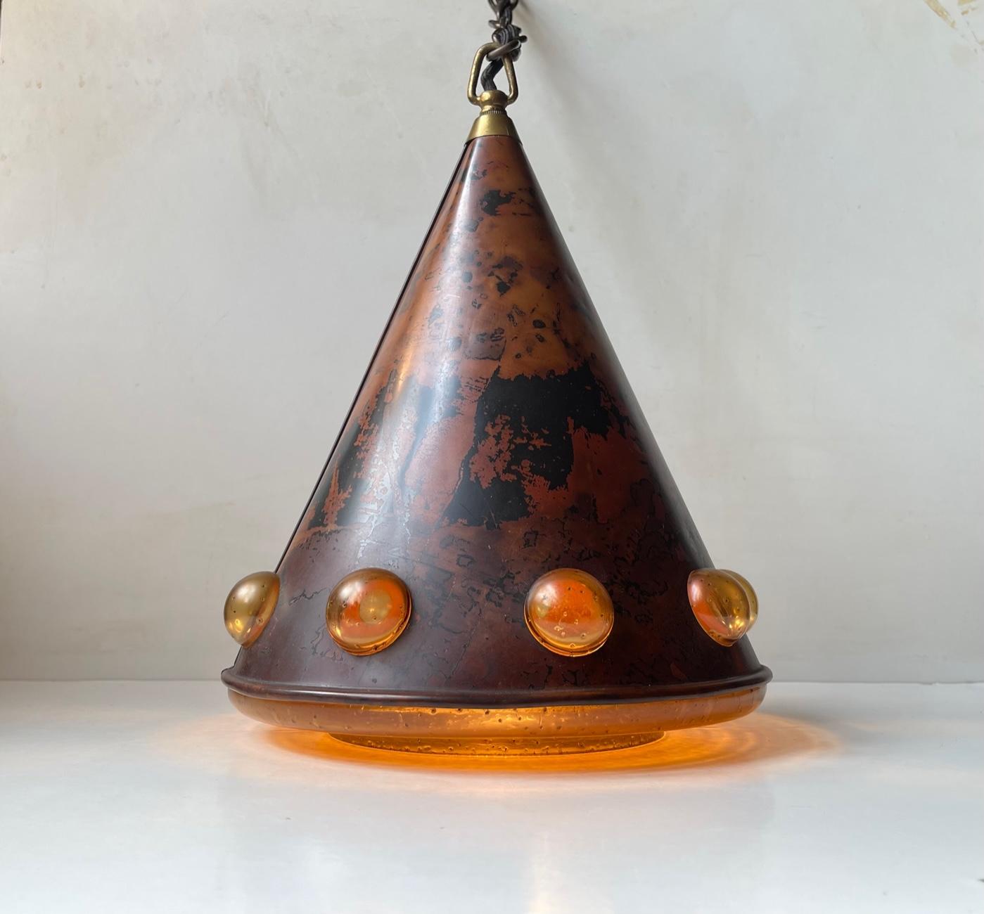 Nanny Still-Mckinney Conical Brutalist Ceiling Pendant Lamp, 1960s 3