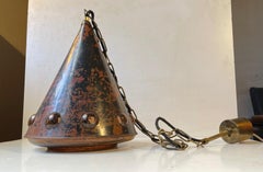 Nanny Still-Mckinney Conical Brutalist Ceiling Pendant Lamp, 1960s