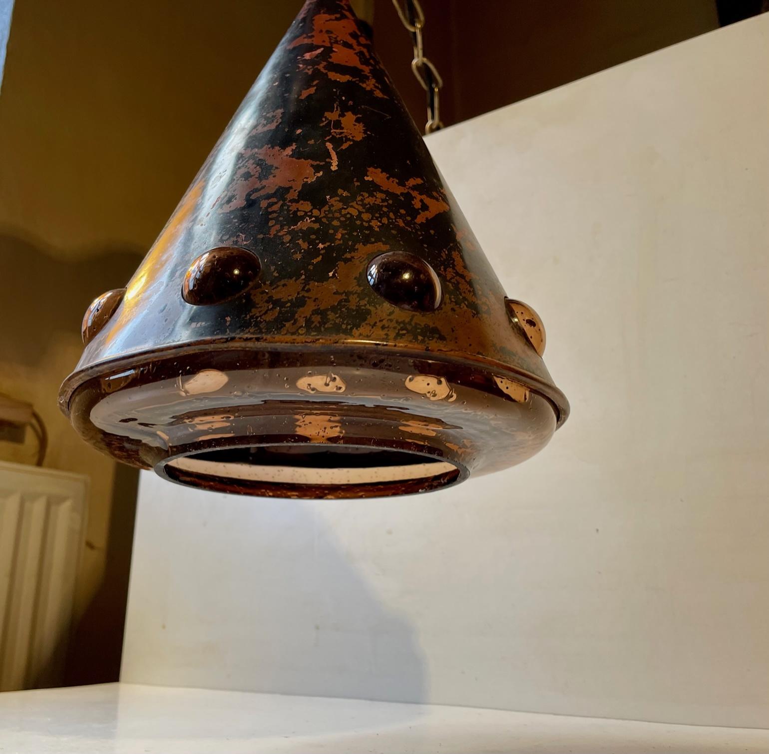 Nanny Still-Mckinney Conical Brutalist Ceiling Pendant Lamp, 1960s In Good Condition In Esbjerg, DK