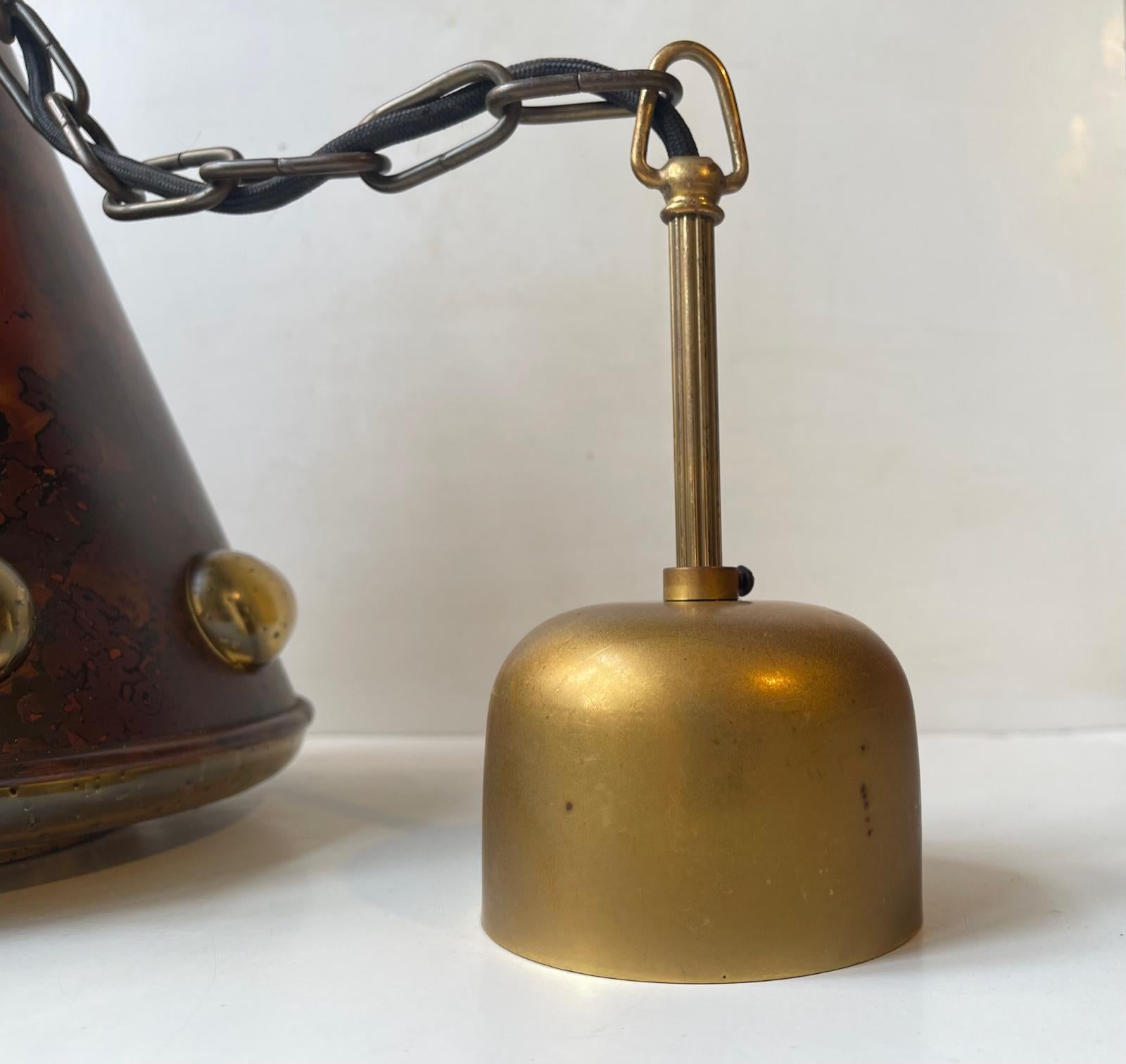 Nanny Still-Mckinney Conical Brutalist Ceiling Pendant Lamp, 1960s 1