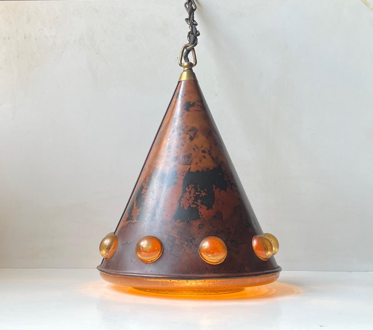 Nanny Still-Mckinney Conical Brutalist Ceiling Pendant Lamp, 1960s 2