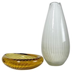 Nanny Still Vase & Bowl Vuokko Tohveli Riihimäen Lasi Oy Finland 1950s