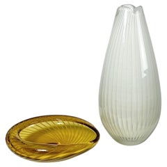 Nanny Still Vase & Bowl Vuokko Tohveli Riihimäen Lasi Oy Finland 1950s