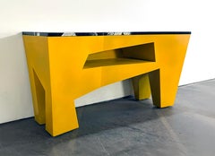 Nanook - Post-Modern Credenza Powder Coated Steel and Marble Handmade in BK, NY