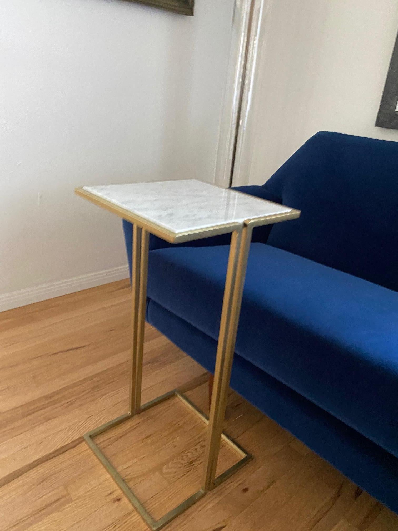 Nantes Side Tables, Model D, Satin Brass by Bourgeois Boheme Atelier For Sale 4