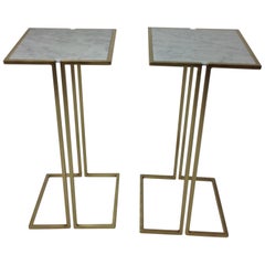 Tables d'appoint Nantes, modèle D, laiton satiné par Bourgeois Boheme Atelier