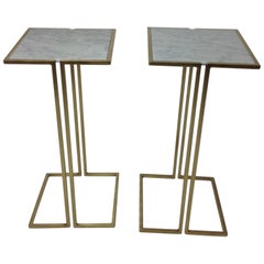 Nantes Side Tables, Model D, Satin Brass by Bourgeois Boheme Atelier