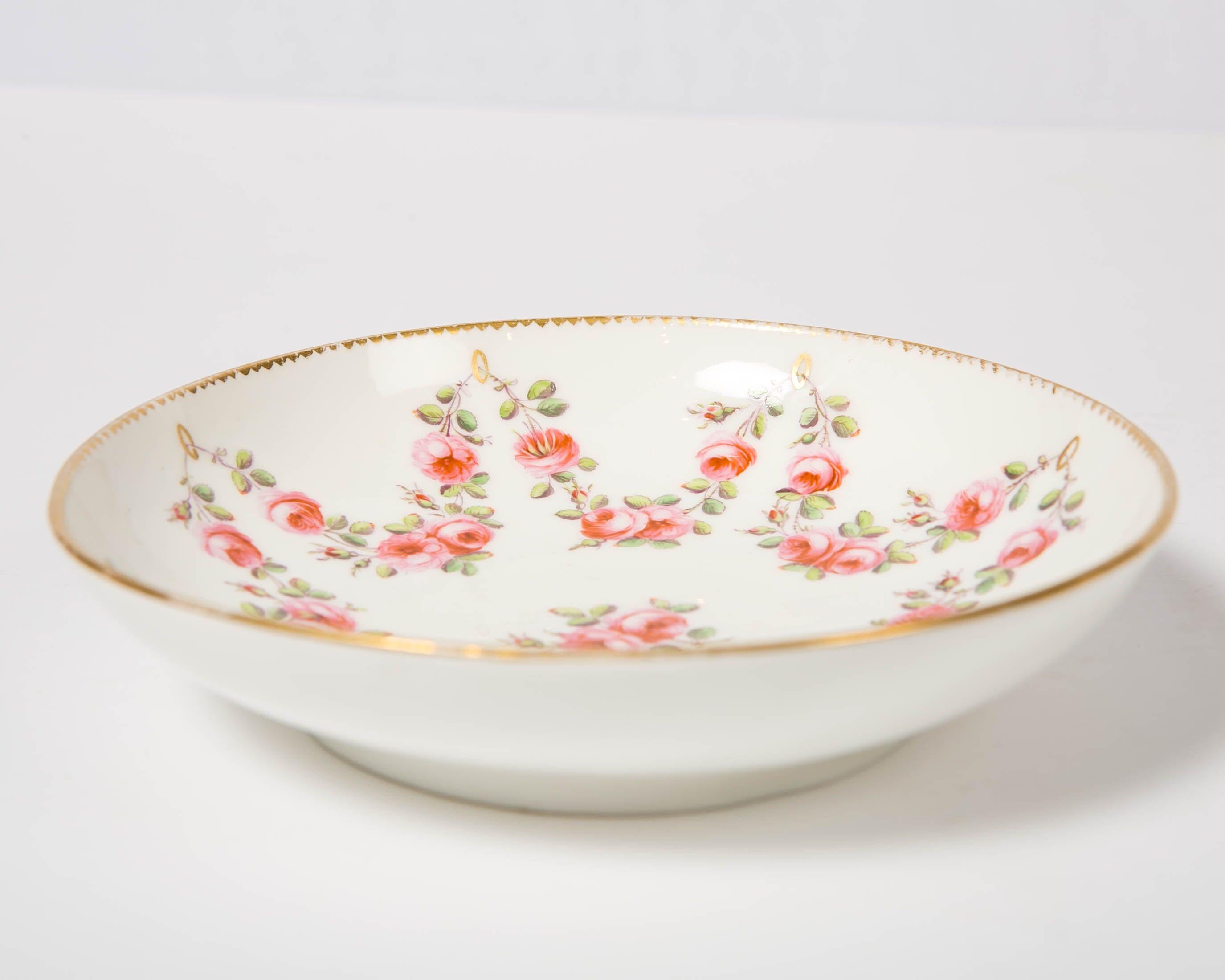 Nantgarw Porcelain Breakfast Cup and Saucer with Pink Roses Wales, 1813-1822 10