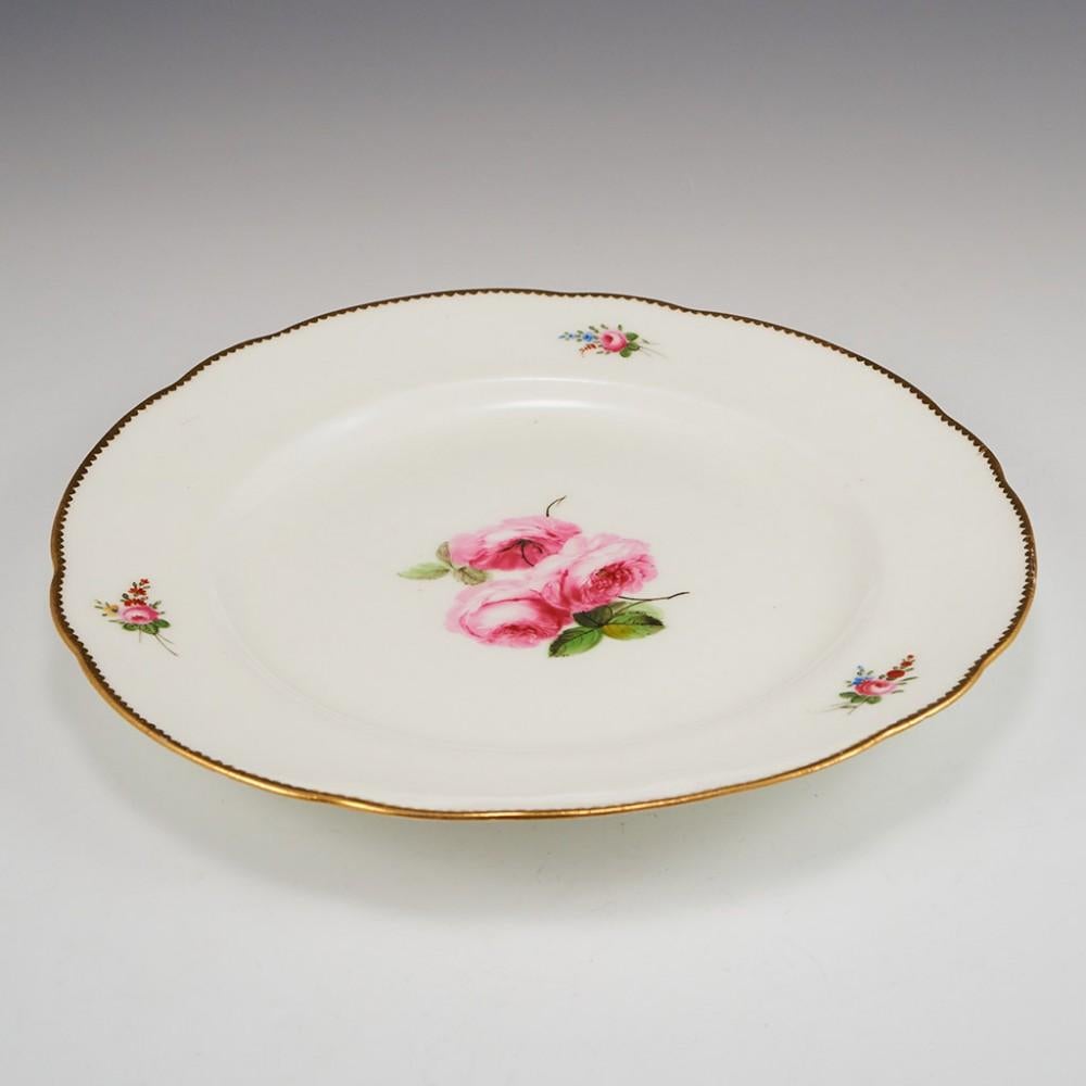 Regency Nantgarw Porcelain Plate by William Billingsley, 1813-1820