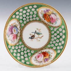 Tazza da tè e piattino in porcellana di Nantgarw c1820