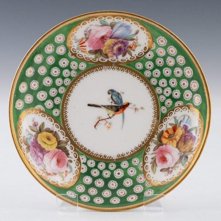 Taza de té y platillo de porcelana de Nantgarw c1820 Británico en venta