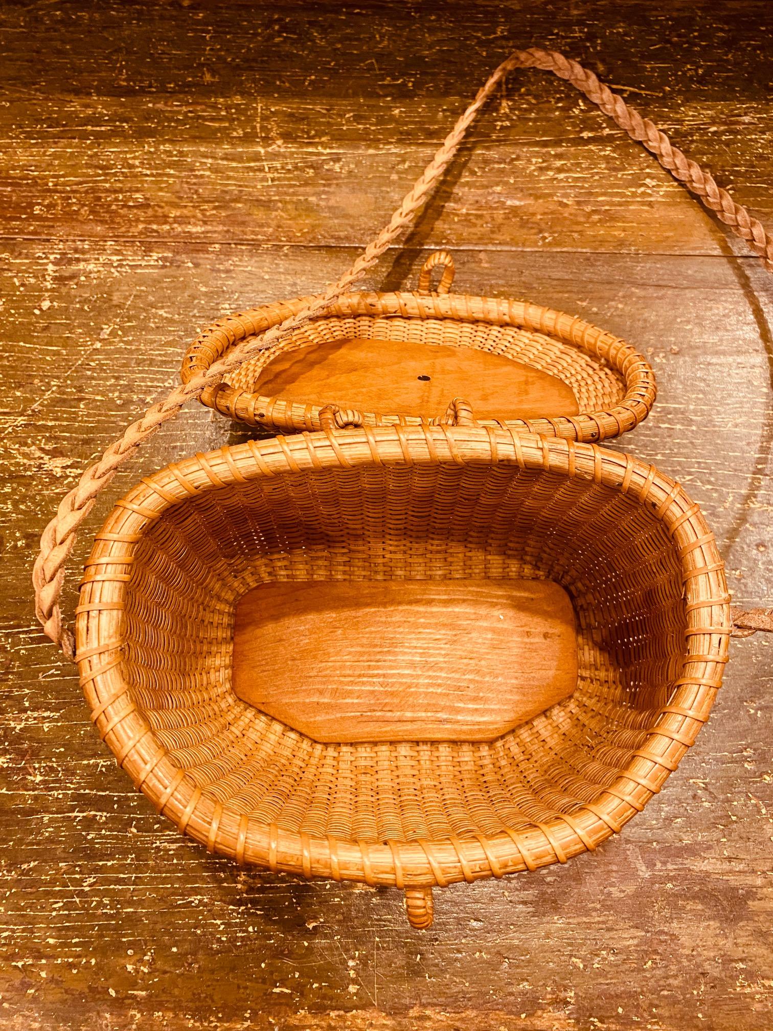 Folk Art Nantucket Basket by Jose Formoso Reyes, circa 1950