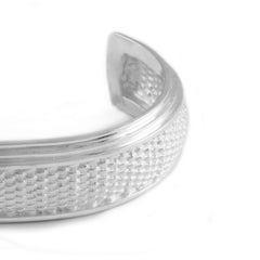 Nantucket Basket Weave Solid Sterling Silver Cuff Bracelet, Diana Kim England