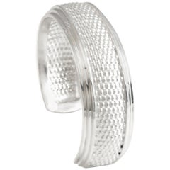 Nantucket Basket Weave Solid Sterling Silver Cuff Bracelet, Diana Kim England