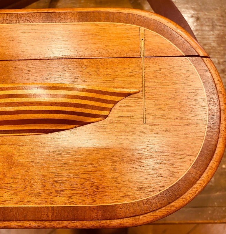 Nantucket Basket with Half Hull Model of a Sloop on Lid, by Harry