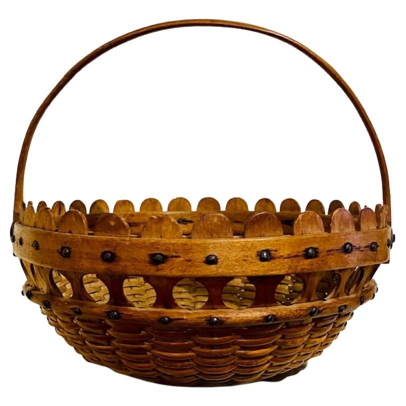 Nantucket "Double Lollipop" Basket, circa 1900
