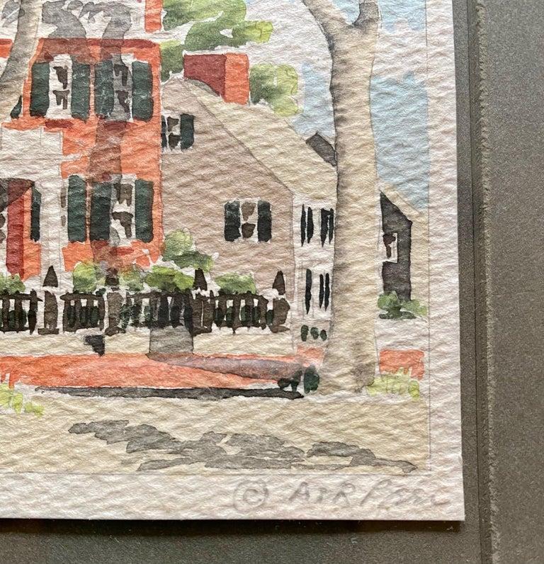 Other Nantucket East Brick Watercolor by Doris and Richard Beer, circa 1940 For Sale