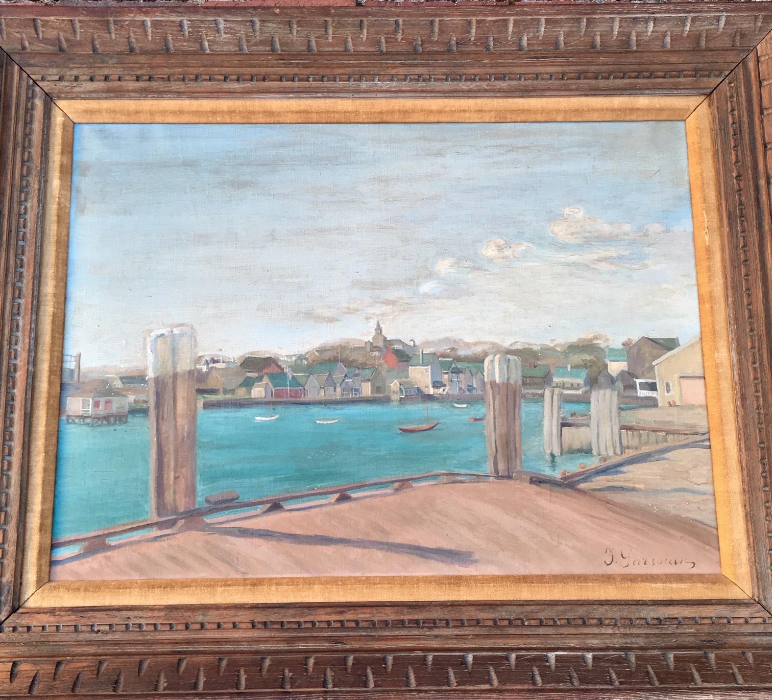 Modern Nantucket Harbor Scene, by Inna Garsoian For Sale