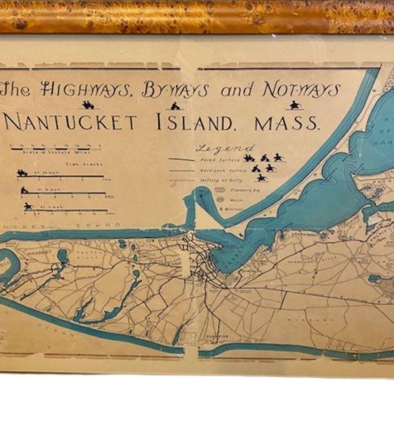 Autre Carte décorative de Nantucket High-Ways, By-Ways et Not-Ways de Tony Sarg, vers 1930 en vente
